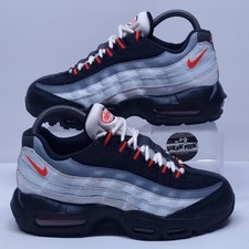 Nike Air Max 95 - taglia UK 5 - scarpe da ginnastica nere grigie rosse sneakers junior