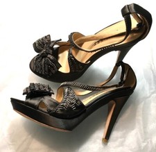 Sandali Twin-set Simona Barbieri in Raso con Applicazione di Perline Taglia 37 