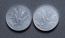 Italia Repubblica Italiana 1954 2 Lire Ulivo - Ape (2 monete)