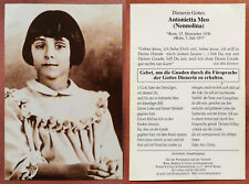 Santino Holy Card: Dienering Gottes Antonietta Meo (Nennolina)