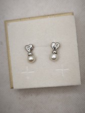 Orecchini Cuore In oro Bianco