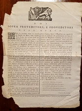 17646-REPUBBLICA DI VENEZIA,LEONE ALATO, SENSALI DA BIAVE,PREZZI BIADE ECC.,1775