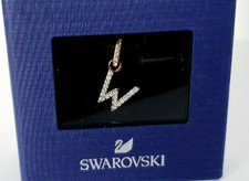 Charm Swarovski Remix Swarovski lettera W ciondolo bianco placcato oro rosa 5440422