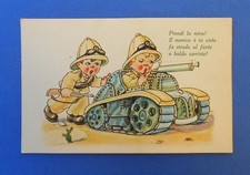 Cartolina Postcard Carristi Vellani Marchi 1942 Guerra Cecami Prendi la mira NV