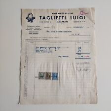 1942 Vulcanizzazione Taglietti Luigi Gallarate Fattura C01118
