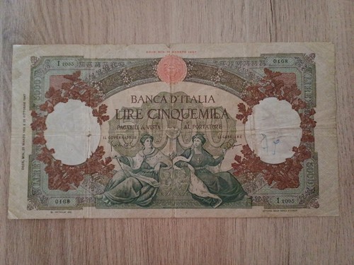 Banconota 5000 lire rep - banconota,