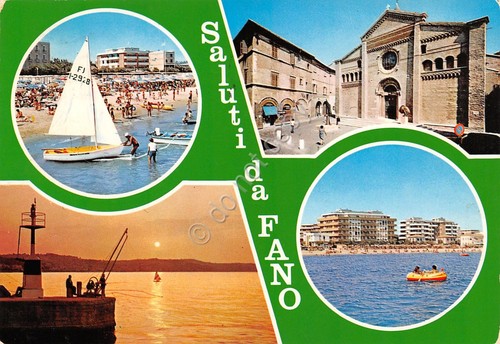 Cartolina fano vedute varie - fano, e