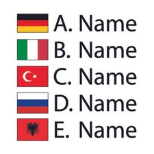 5x ✔ Bicicletta Nome Adesivo