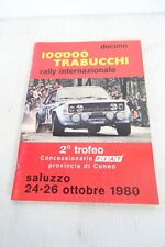 programma Rally internazionale 100000 Trabucchi Saluzzo 1980 Lancia Stratos