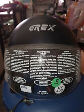 CASCO  GREX DEMI JET CON VISIERA MISURA XXS NERO OPACO/MAT