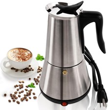 Stainless steel electric moka - steel,
