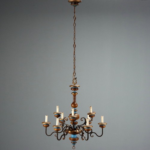 Lampadario antico legno - lampadario,
