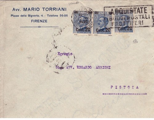 Regno 1924 lettera coppia - lettera,