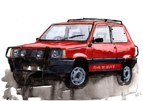 Dipinto una fiat - di,