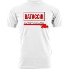 T-shirt Loris Batacchi capoufficio pacchi bianca cotone roncato fantozzi film