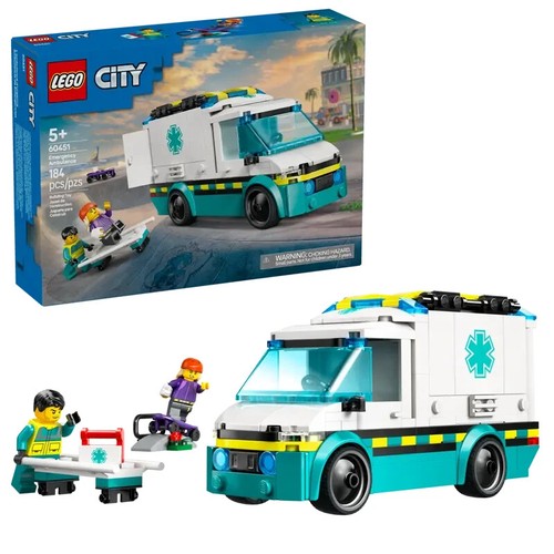 Lego city 60451 ambulanza - lego,
