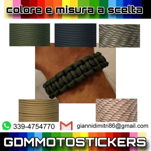 Bracciale paracord misura - bracciale, su