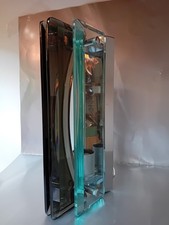 applique vetro e vetro fume ' Veca anni  70"  metallo