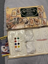 Kit stampi in gesso SUPERCAST vintage anni 80, animali del mondo rari