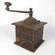 ANTICO MACINA CAFFè MACINACAFFè MACININO MANUALE MANOVELLA IN LEGNO E FERRO V478