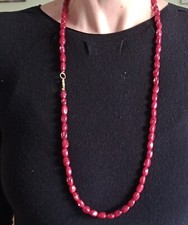 Murrine veneziane. Collana rossa In Vetro. Vintage 