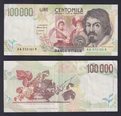 Banconota italia 100000 - italia, lire