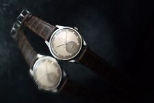 OMEGA OVERSIZED 37,5MM CALATRAVA 2609 VINTAGE STEEL WATCH TUTONE DIAL OROLOGIO