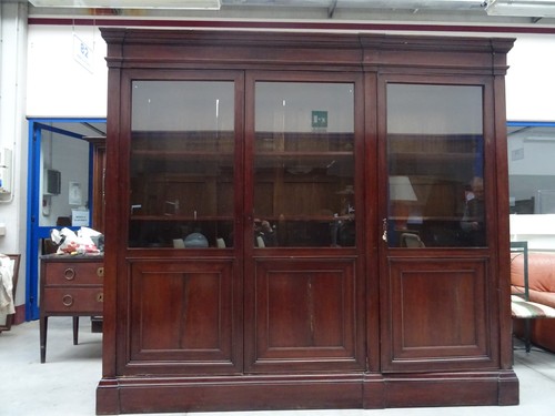 Libreria tre porte mogano - libreria,