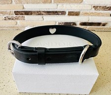 Collare per animali domestici in tessuto nero senza pelle 312262C01 + scatola regalo + etichetta + taglia 11-14,2 pollici