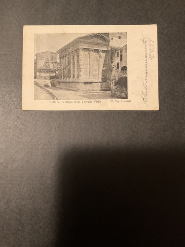 Cartolina roma tempio - roma, della