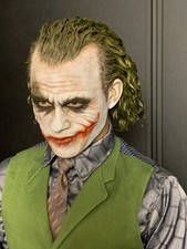 Queen Studios TDK BATMAN Heath Ledger Joker 1/3 Statue DELUXE ROOTED HAIR As New