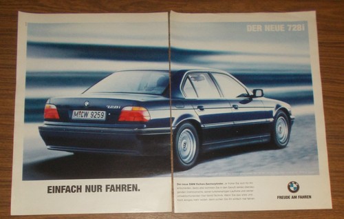 Rara pubblicità bmw 728i - pubblicità,