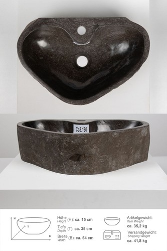 Lavabo appoggio pietra - appoggio, in