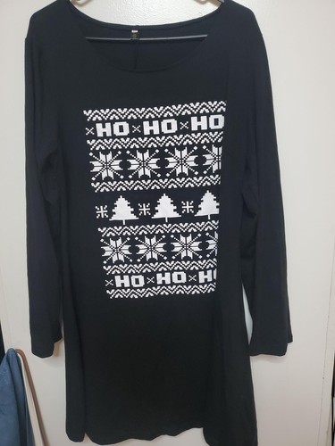 Vestito natalizio nero manica