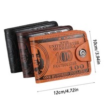 Portafogli Da Uomo in Pelle Con Modello Da 100 Dollari USA Portafoglio Da Uomo