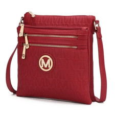 By Mia K. Andrea Milan M Signature Crossbody Bag - Red