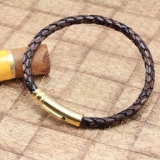 Intrecciato Braccialetto pelle