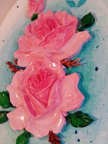Rose ceramica quadro - ceramica,