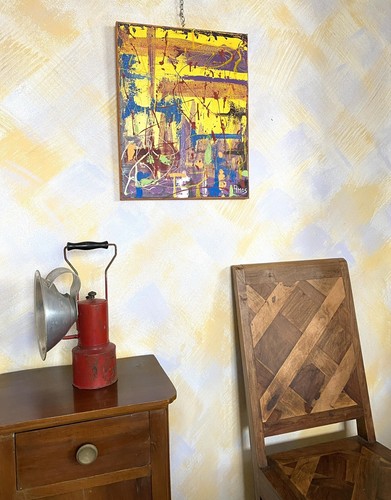 Tela dipinta mano con colori - tela,