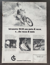 ADVERTISING PUBBLICITA' INTRAMOTOR RG50 UNA MOTO DI RAZZA