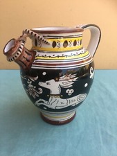 BROCCA CARAFFA DA VINO IN CERAMICA DI DERUTA STILE SENESE anni '50/60 DEL '900