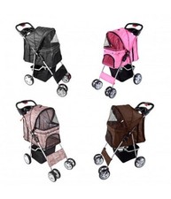 Passeggino Per Cani Cane Pieghevole Buggy Trasportino Con Zip Traspirante Lavabi