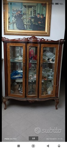 Antica vetrina cristalliera - antica,