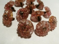 VENINI - 12 "chiodini" in vetro ciclamino/oro per storiche cornici o specchiere