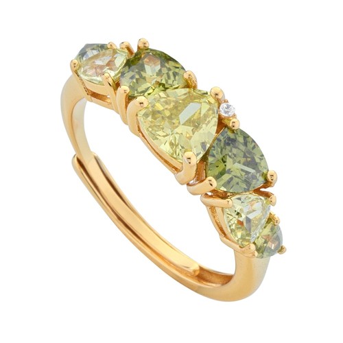 Anello argento verde - anello,