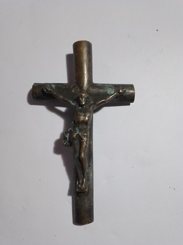 Crocifisso antico bronzo - crocifisso,