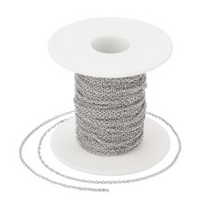 Cavo di collegamento ovale saldato catene a croce in acciaio inox 304 82 piedi/rotolo 2x1,5x0,4 mm