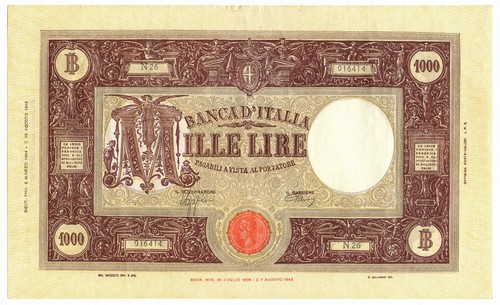 1000 lire barbetti - 1000, grande