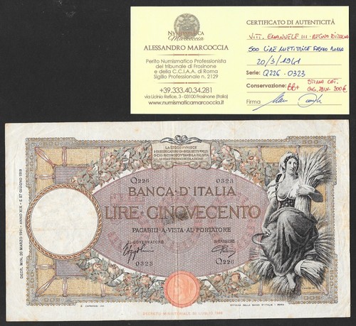 Italia regno lire 500 - italia,