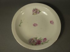 Antico Piatto Fondo IN Porcellana A Decoro Di Fiore Old French Ceramica